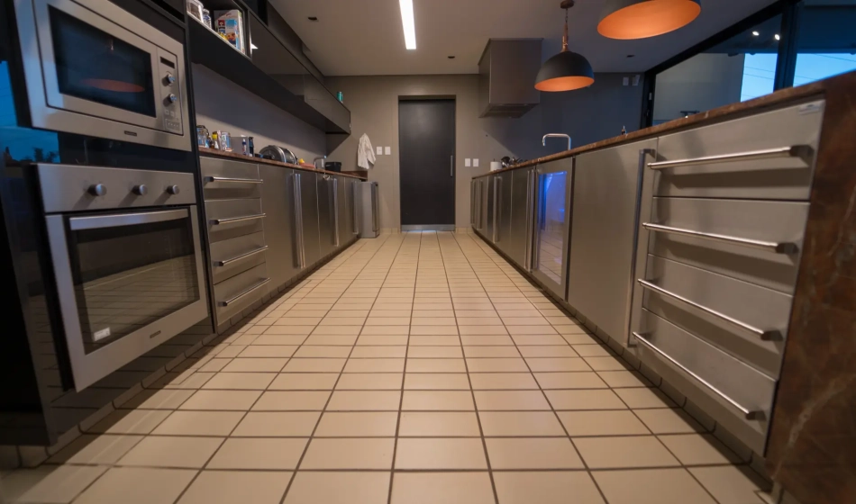 Balcão completo em inox com puxadores externos